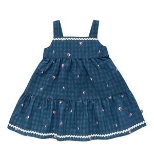 Adorable Blue Kids Casual Dress with Fun Design